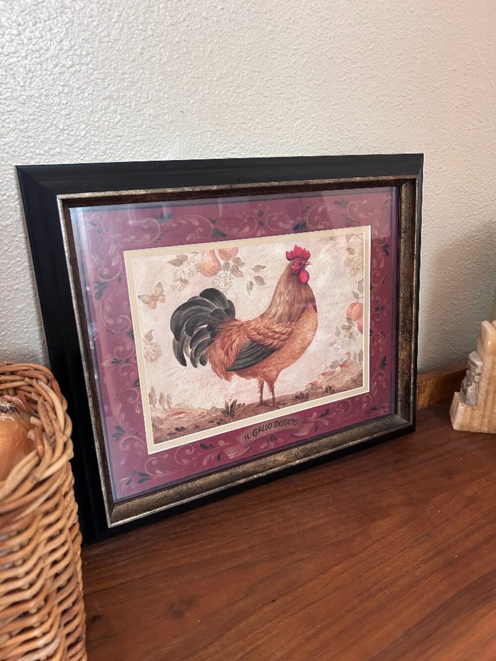 Framed Rooster Wall Art